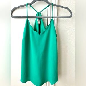 J.Crew Factory scalloped kelly green sleeveless tank top size 00